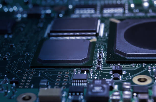 istock Close-up of Complex Circuit Board in Computer Equipment 1613711570