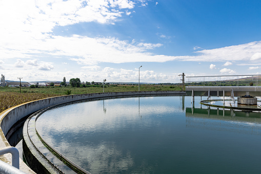 Waste water - sewage treatment plant purification station