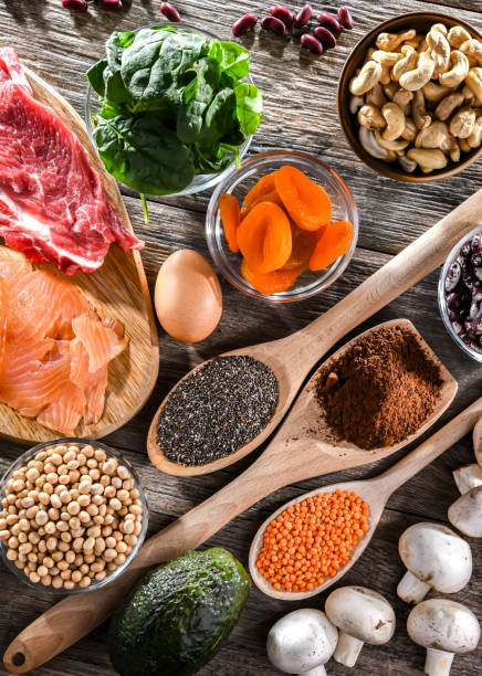 istock Composition with food products rich in zinc 1613771885