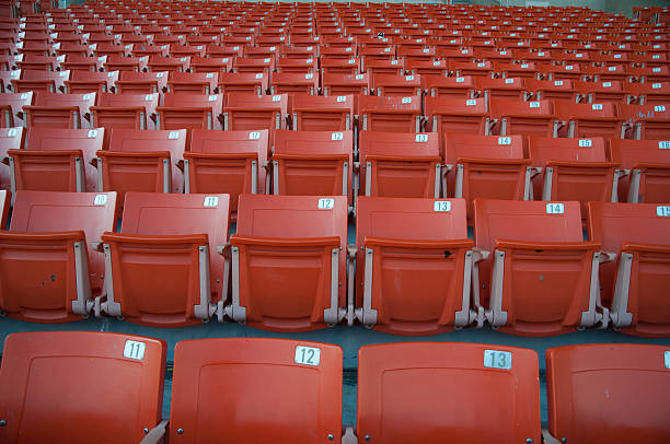 istock Red seat in arena 161378134