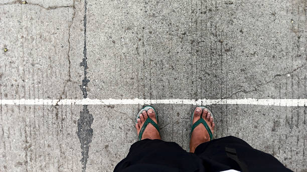 istock A man stands behind the line 1613783706