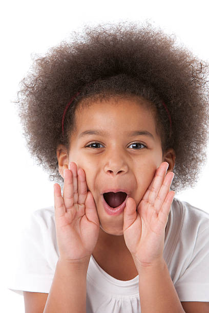 istock Mixed Race Little Girl Yells Loudly 161378424
