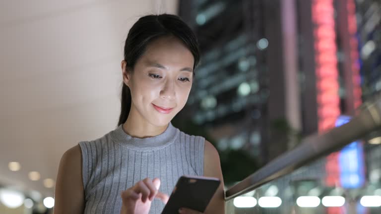 Woman using cellphone