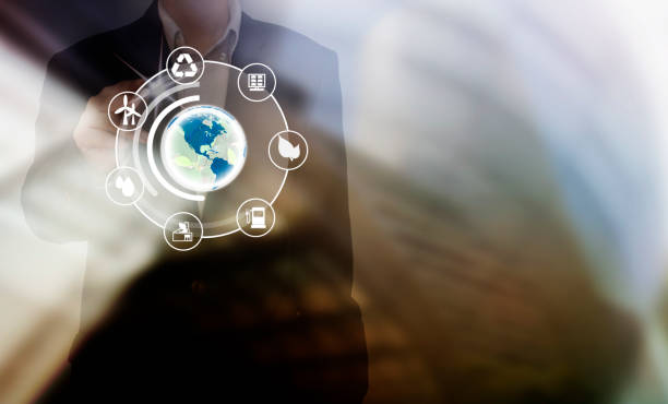 istock Business man Use a pen to write an eco-friendly business plan. Concept for save world, Sustainable business development, environmental concept 1613836520