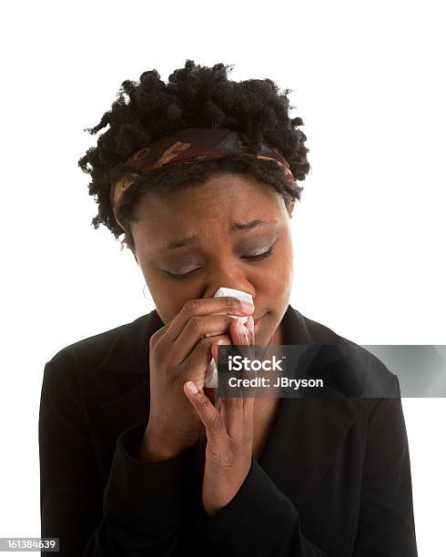 Afrikanische Amerikanische Frau Weinend Oder Mit Der Grippe Stockfoto und mehr Bilder von Afrikanischer Abstammung