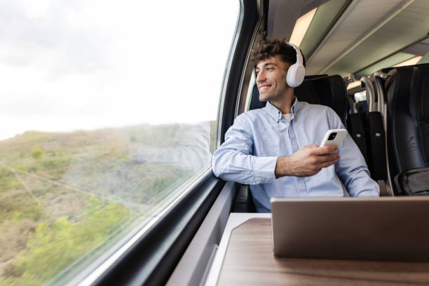 istock Enjoying the view on a train drive 1613944702