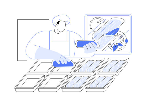 illustrations, cliparts, dessins animés et icônes de illustration vectorielle de concept abstrait d’emballage alimentaire. - tampering