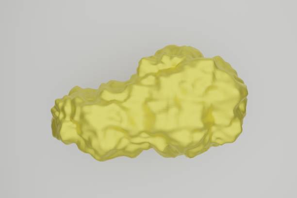 istock Gold nugget on transparent or white, icon 1614012801