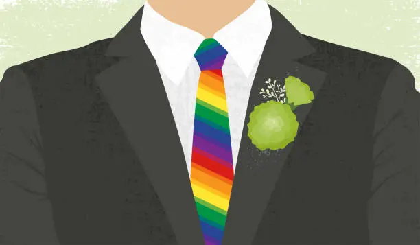Vector illustration of Rainbow tie