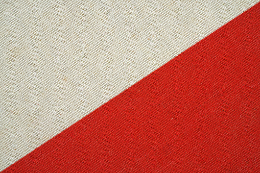 White and Red canvas texture background, diagonal line