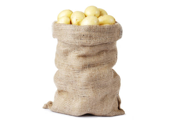New potato isolated on white background close up