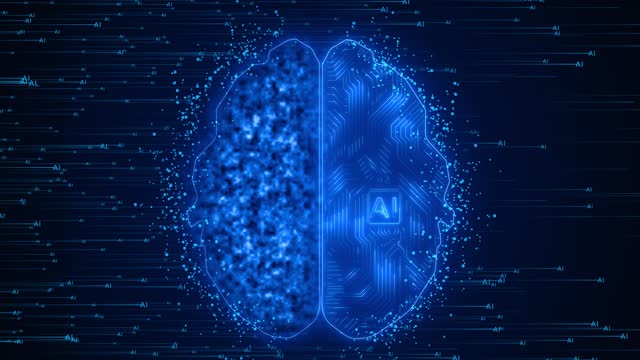 Artificial Intelligence Quantum Computer Technology digital brain bid data deep learning