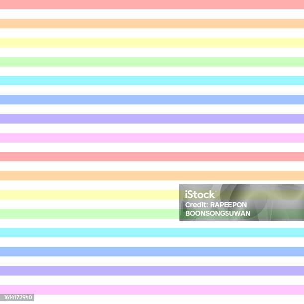 Linear Pastel Color Seamless Background With A Linear Pattern In Pastel Rainbow Colors As ...