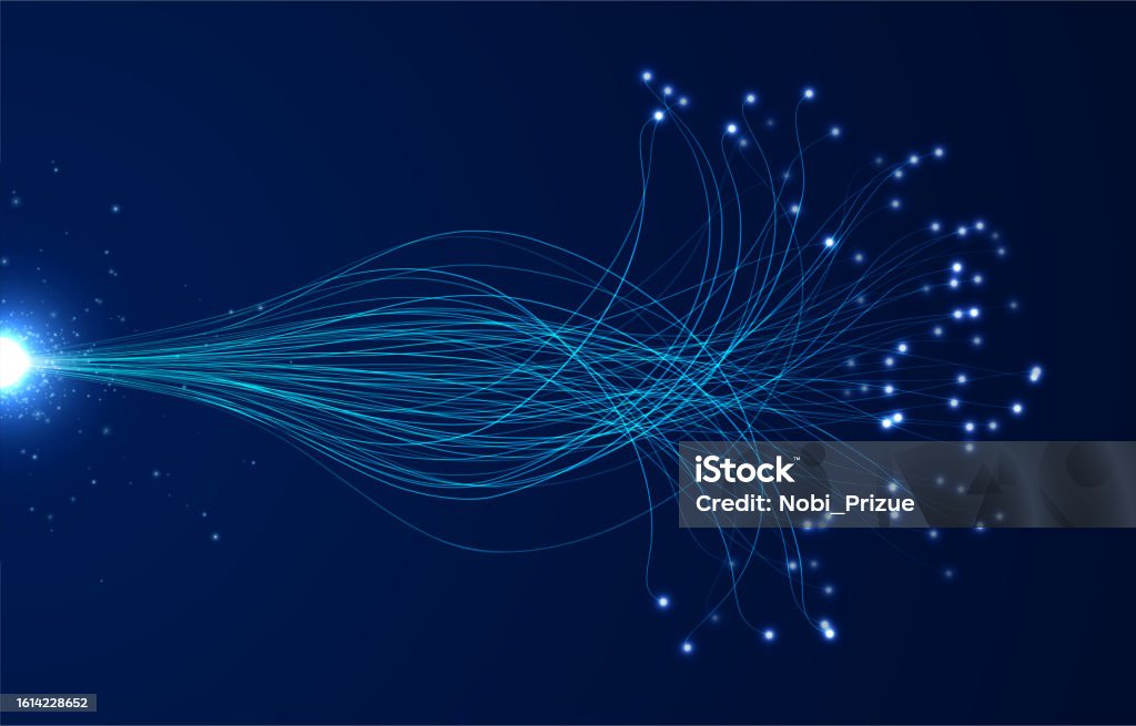 Abstract Stream Information And Sorting Data Stock Illustration ...