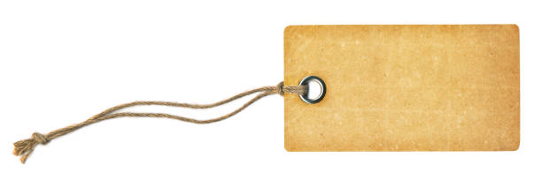 istock Label, tag isolated on white background. Blank retro price tag isolated on white. 1614268086