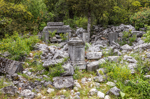 A spring walk through Termessos Ancient City,  one of Turkey's most outstanding archaeological sites. Antaya, Turkey