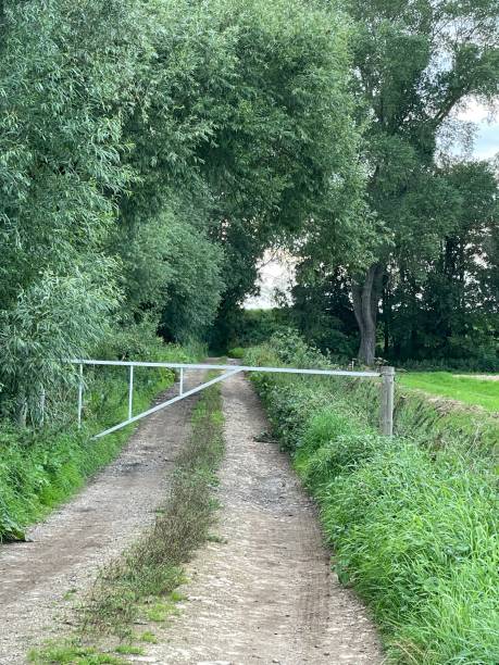 istock Country lanes and gate 1614278303