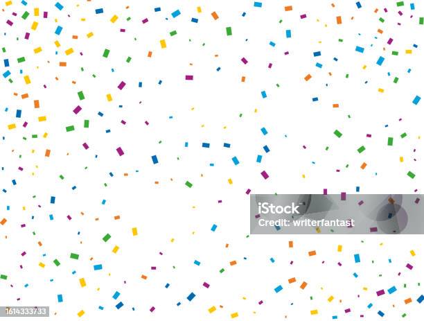 Light Color Confetti Pattern Birthday Rectangular Confetti Light Rainbow Glitter Confetti Background ...