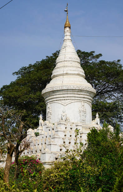 istock White Buddhist stupa perspective in temple 1614387467