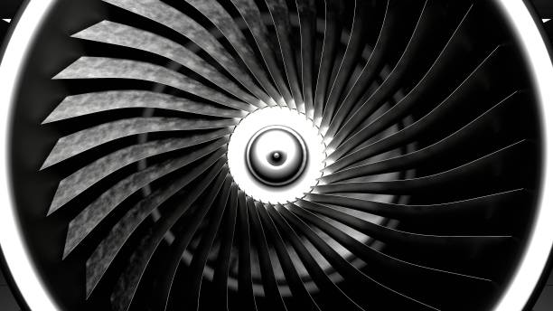 istock Aircraft turbine. 1614418353