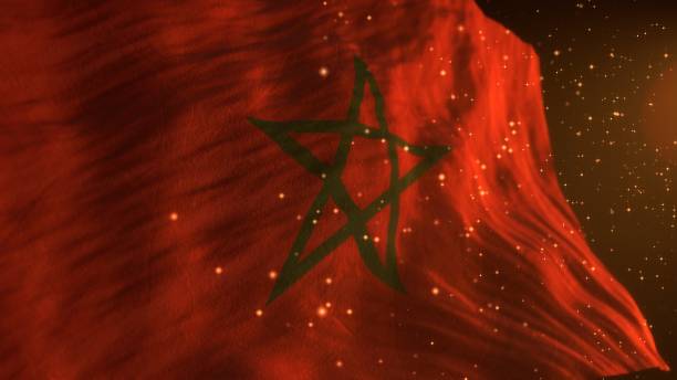 istock Morocco national flag. Waving country symbol. 1614426456