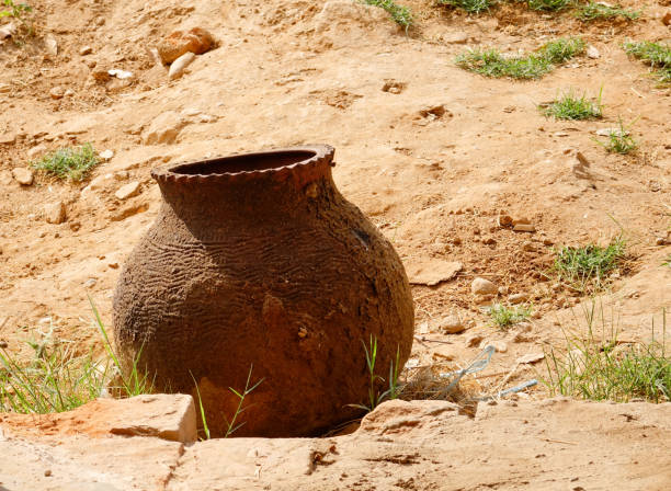 istock Ceramic pot on rural road in Bagan, Myanmar 1614533160