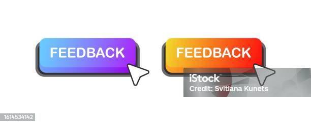 Feedback Button Example Feedback Button Flat Color Click To Feedback Click For Feedback Vector ...