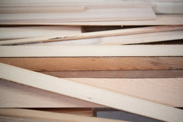 Close-up of different wooden slats