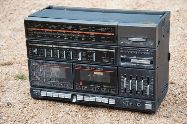 An old cassette player from the 90's.