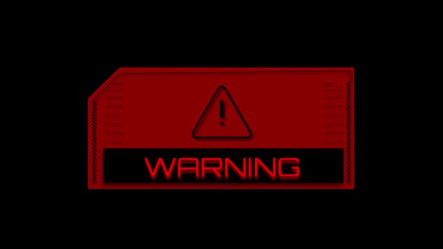 Error Alert Warning screen, computer hacking, data theft, scam, phishing. System warning, hacking attempt
