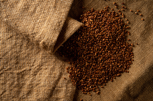 Coffee Beans Burlap Sack Background