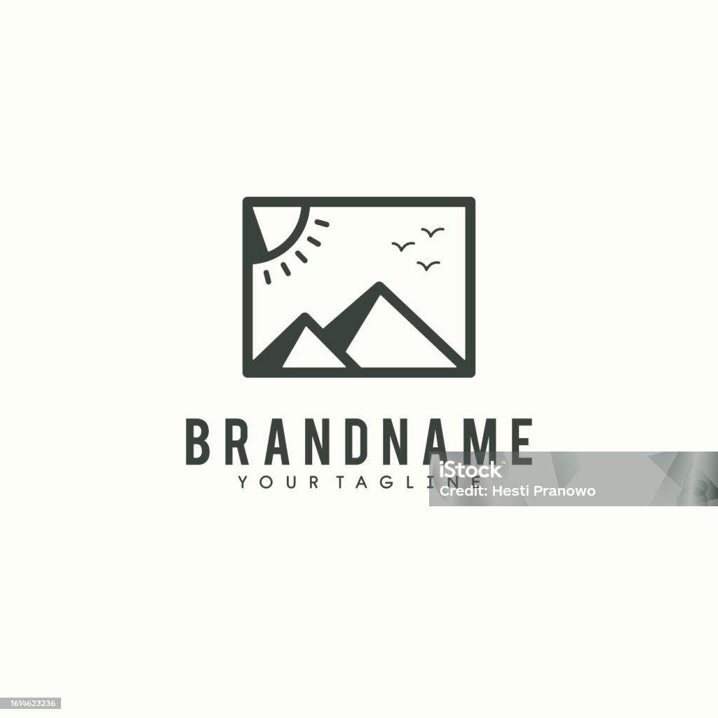Logo Design Labdscape Landscape Logo Design Illustration Vector Template Stock Illustration ...