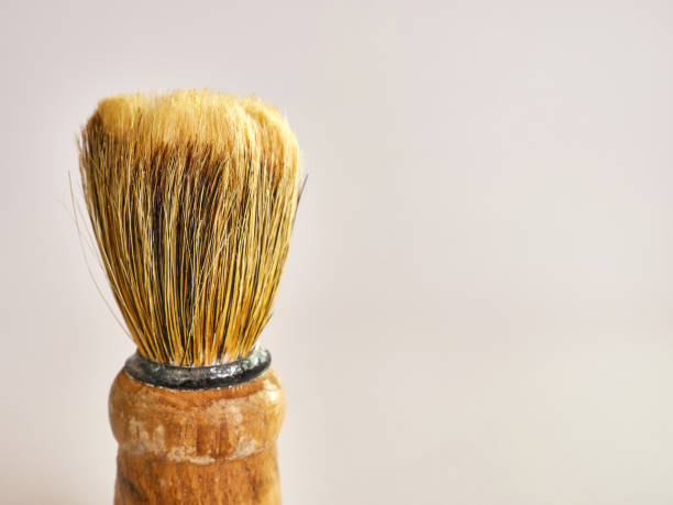 istock Shaving brush on a white background. 1614650923