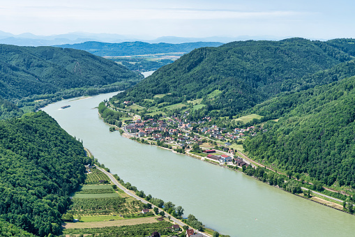 Beautiful landscape of the Wachau Valley in Austria.