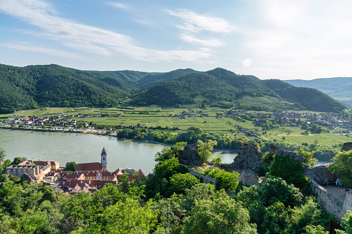 Beautiful landscape of the Wachau Valley in Austria.