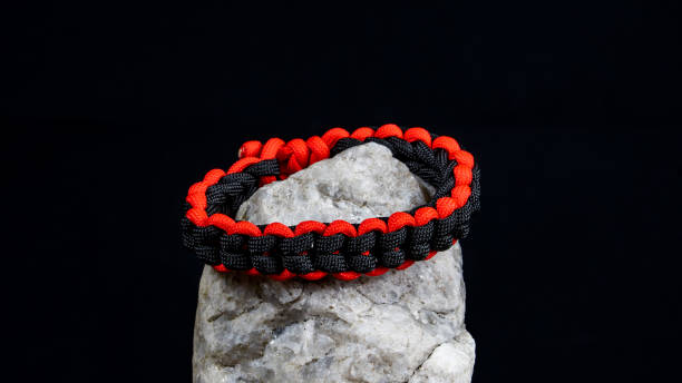 istock Braided paracord bracelet 1614715328