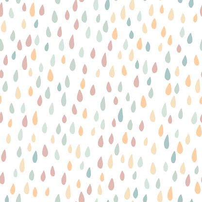 Seamless pattern with color drops