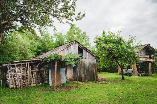 Small abandoned white house 10