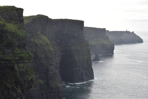 scogliere di moher - republic of ireland cliffs of moher cliff sunset foto e immagini stock