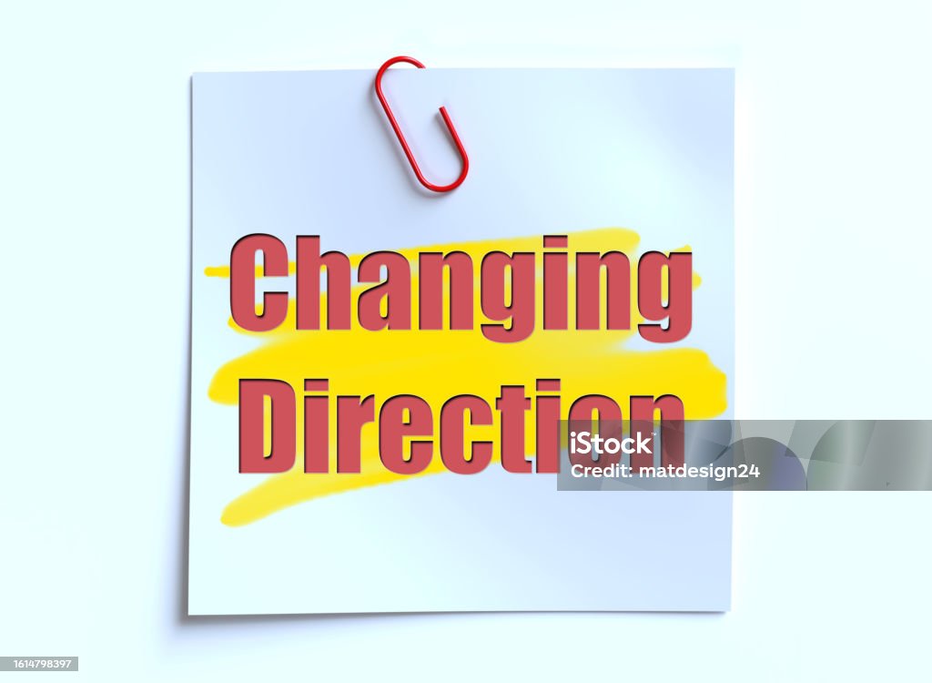 Direct Changing Sign Changing Directiondifferent Approach Different Direction Stock Photo ...