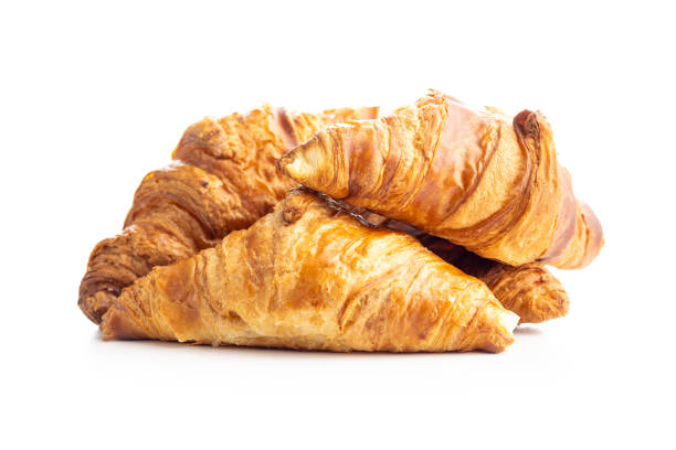 istock Fresh butter croissant isolated on white background. 1614843277