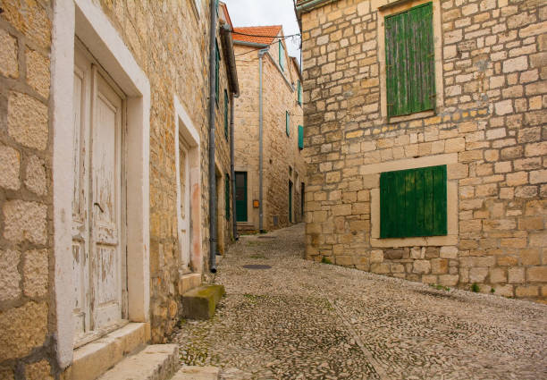 istock Street in Sutivan, Brac, Croatia 1614850247