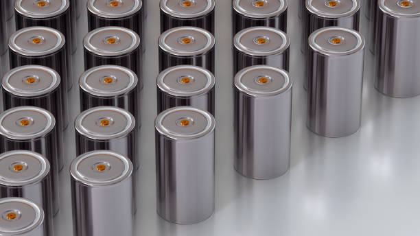 istock lithium traction 4680 accumulator cell for battery modules, mass production batteries high power, energy for electric vehicles, dry electrode, alternative energy development concept, 3d rendering 1614901389
