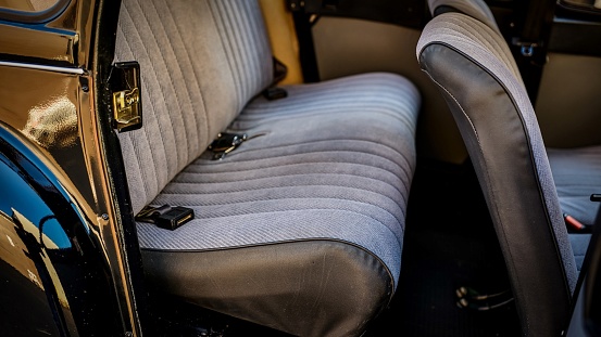 Back bench seat inside a car