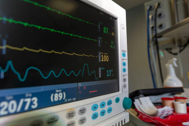 istock Monitors used in cardiology surgery. 1614993071