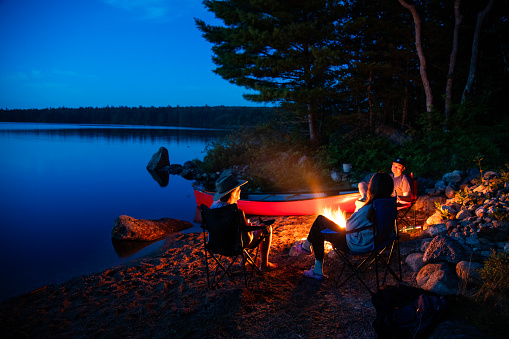 Wilderness camping in Nova Scotia.