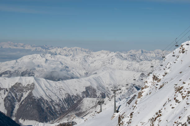 istock Snowy background panorama, white winter scenery. 1615029129