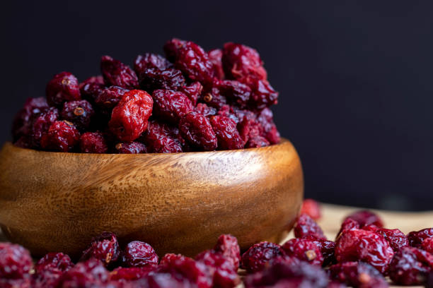istock Dried red cranberries with sugar syrup 1615195725