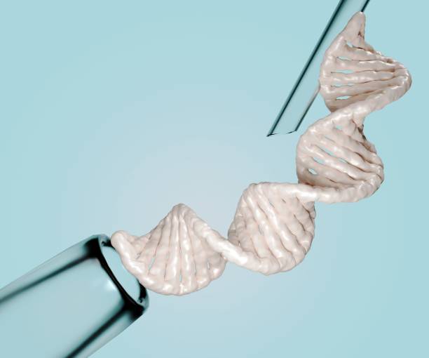 istock DNA helix strand with syringe and pipet 1615206838
