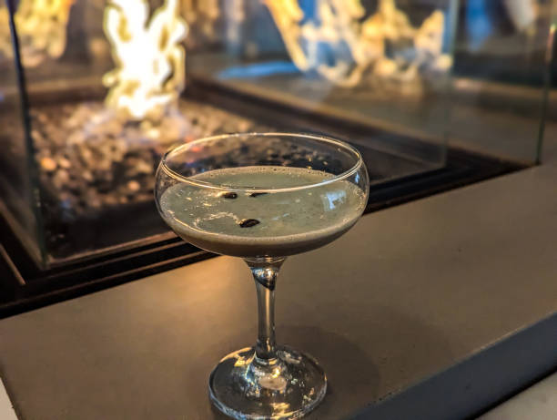 istock Espresso martini cocktail drink at hotel bar 1615226993